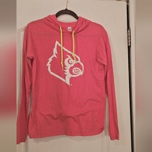University Of Louisville Hooded Long Sleeve T-Shirt Size Medium